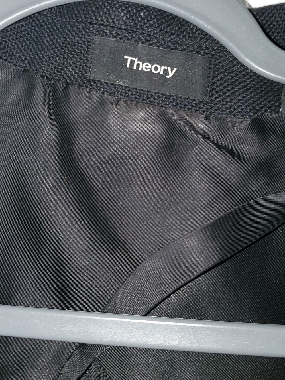 Theory Black Single-Button Blazer with Notch Lapels - Picture 5 of 12